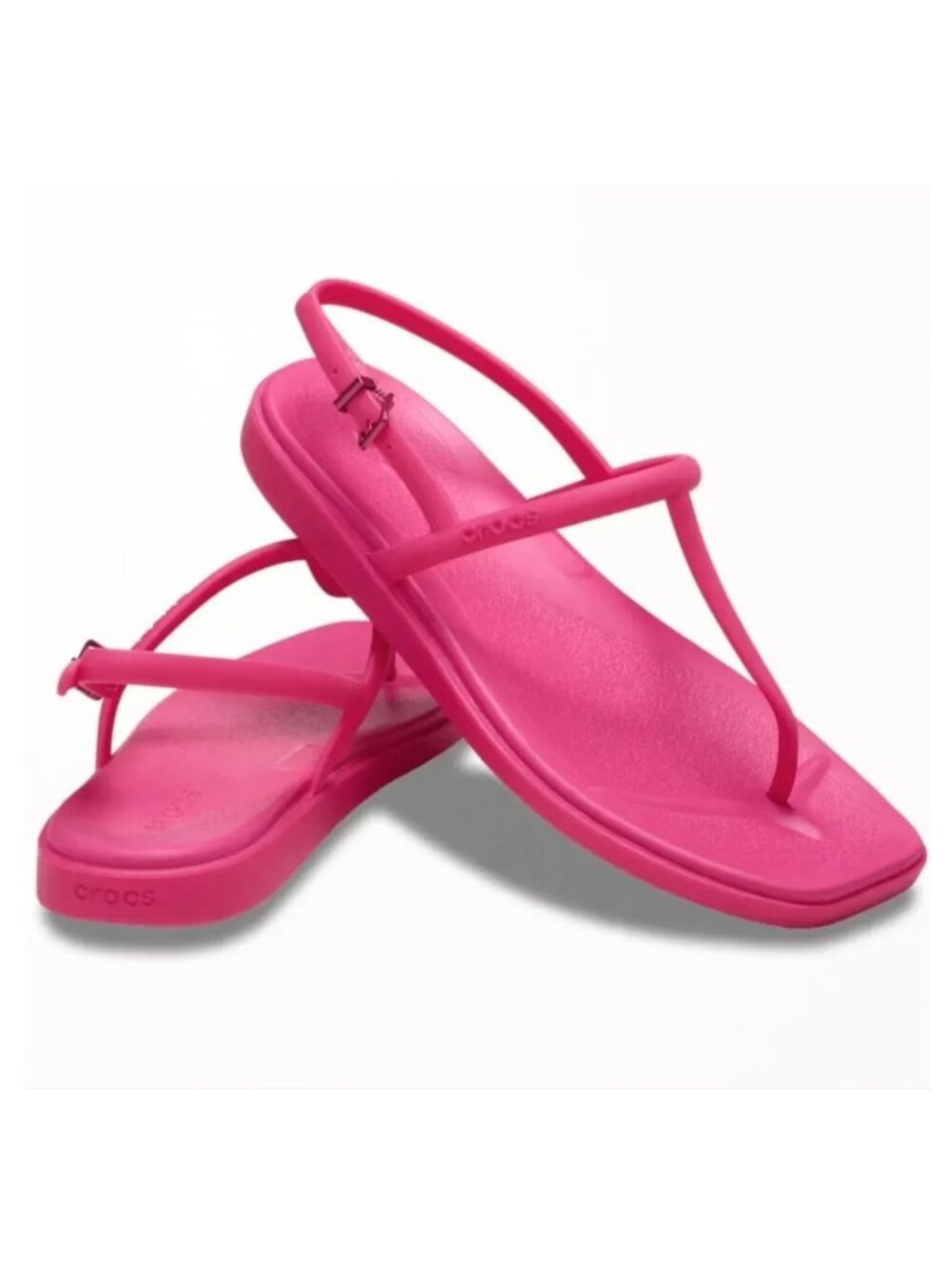 Crocs Miami Thong Buckle Flat Sandal in Dragon Fruit NWT